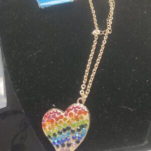 Multi Color Heart Necklace